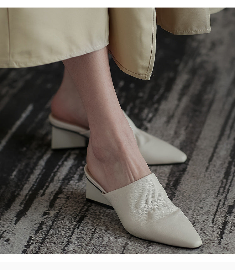 Summer New Style Baotou Mid-heel Chunky Heel Sandals To Wear Outside