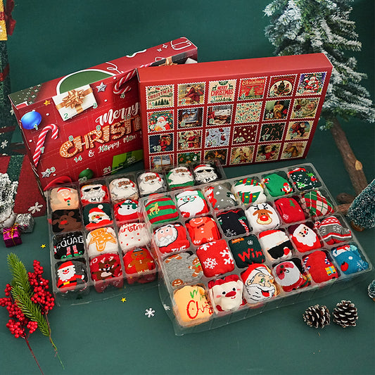 New 12 Pairs Christmas Stockings Gift Box