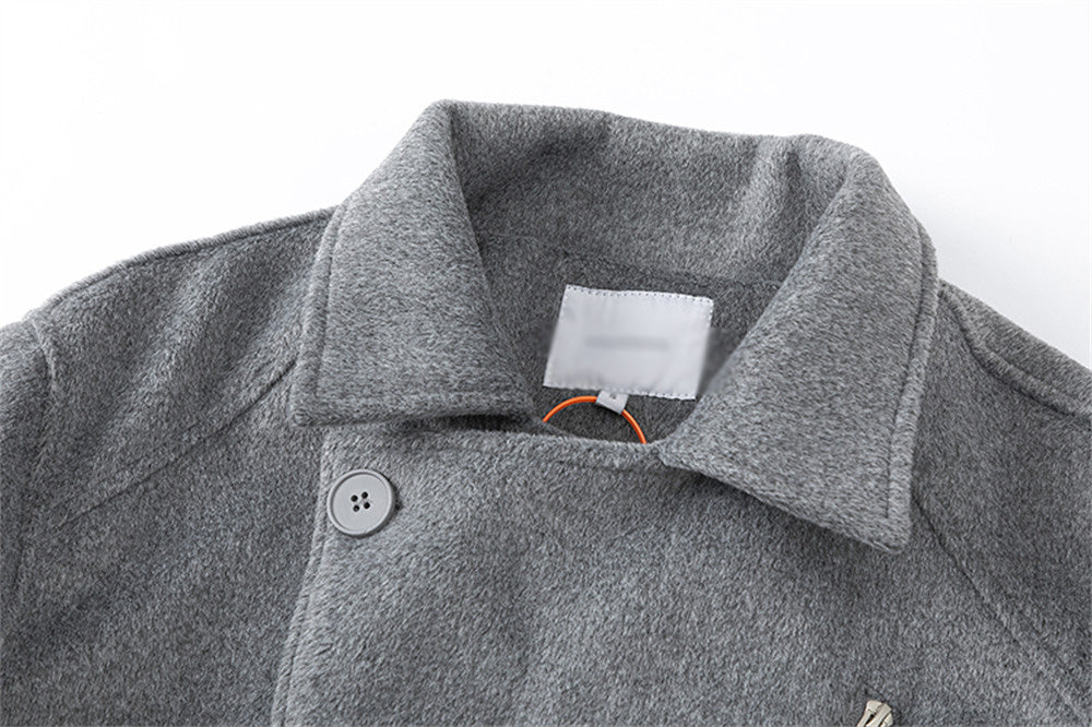 Men's Loose Over Knee Lapel Trench Coat