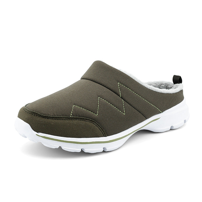 Women's Thickened Add Velvet To Keep Warm Slippers Lazy Shoes