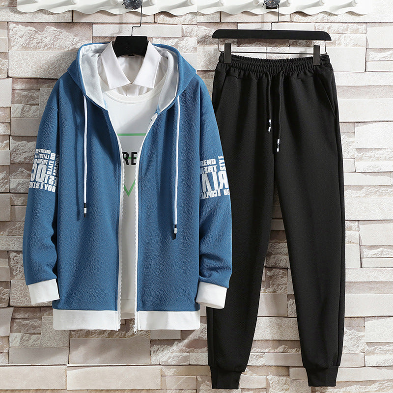 Sweater Suit Men's Korean Version Trend Loose Casual