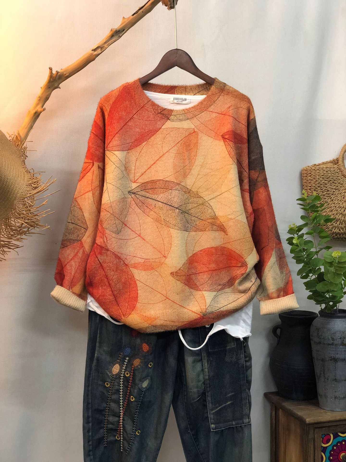 New Women's Loose-fitting Round-neck Sweater For Outerwear