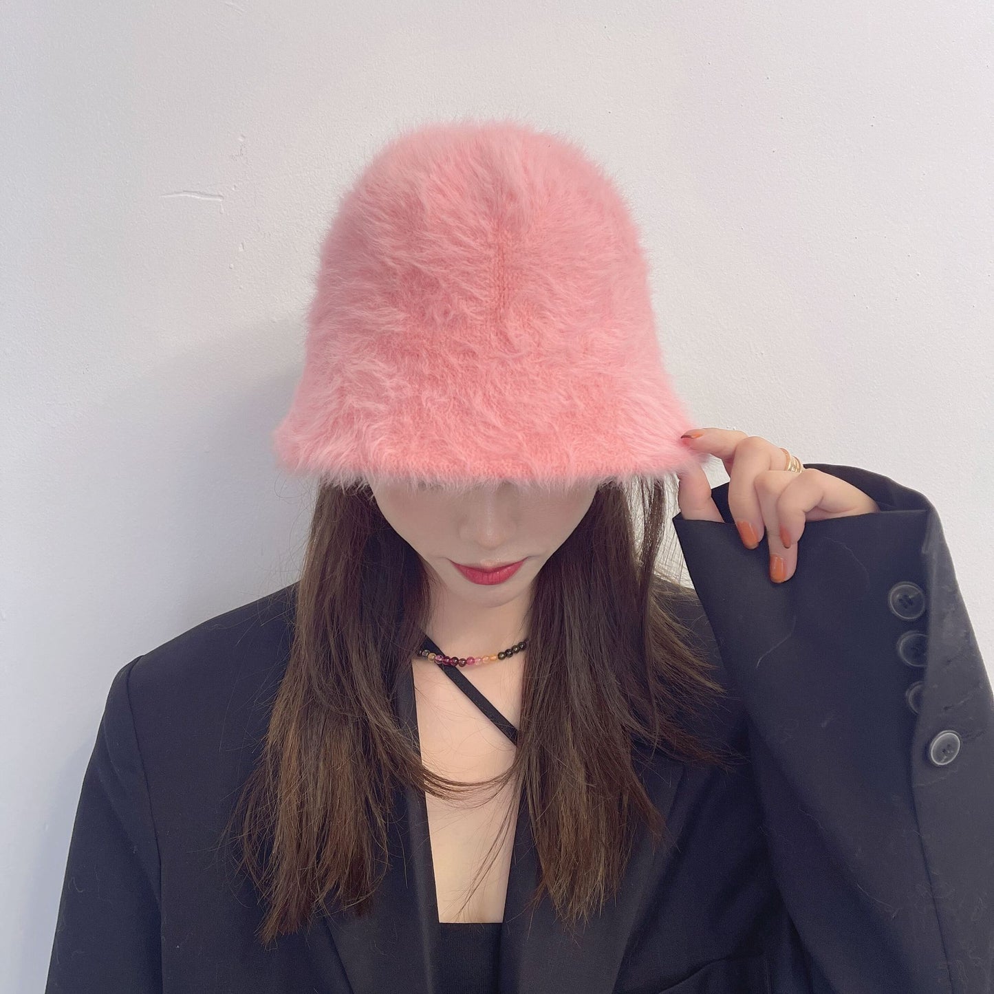 Rabbit Hair Bucket Fashionable Warm Hat