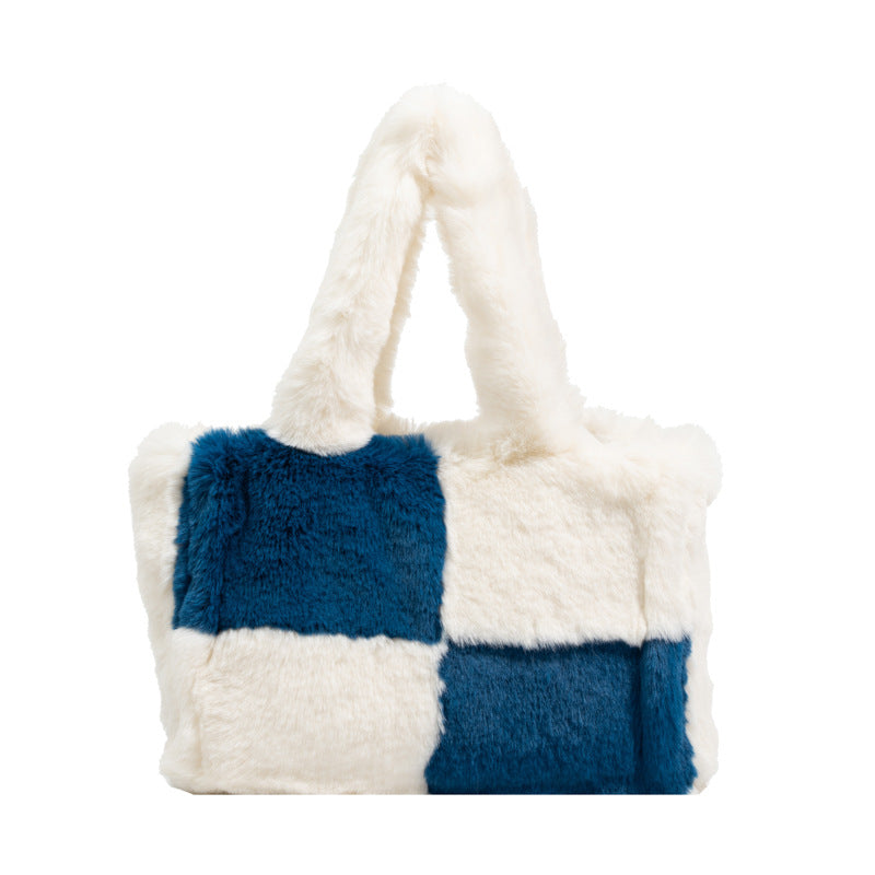 Simple Large Capacity New Lamb Wool Bag For Women