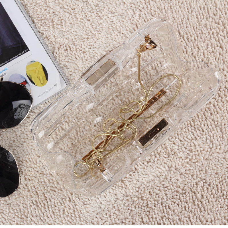 Transparent Rhombus Acrylic Female Bag Shoulder Messenger