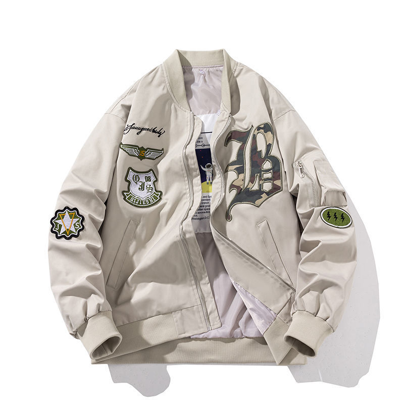 Autumn And Winter Retro American Flying Jacket Fashion Brand Loose Padded Coat