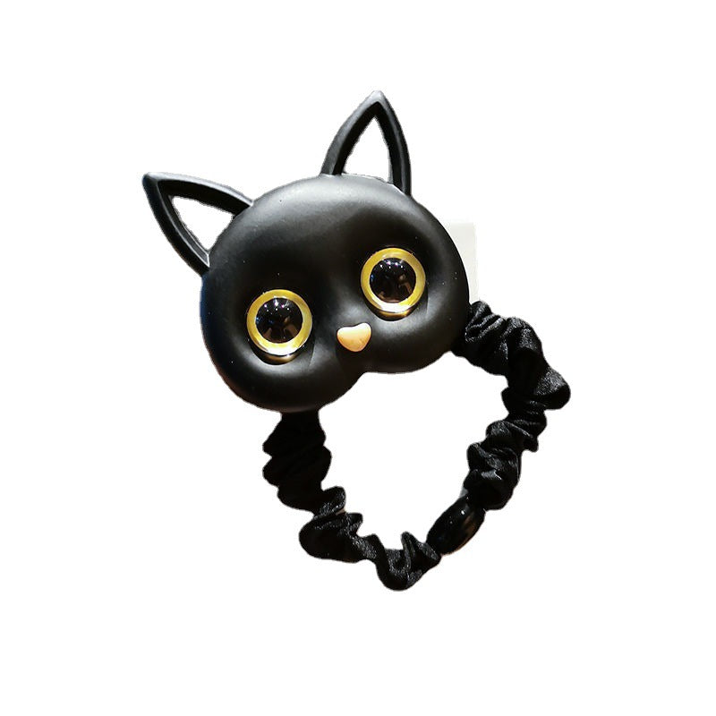 Korean Version Of Cute Cat Fashion Small Intestine Cloth Ring