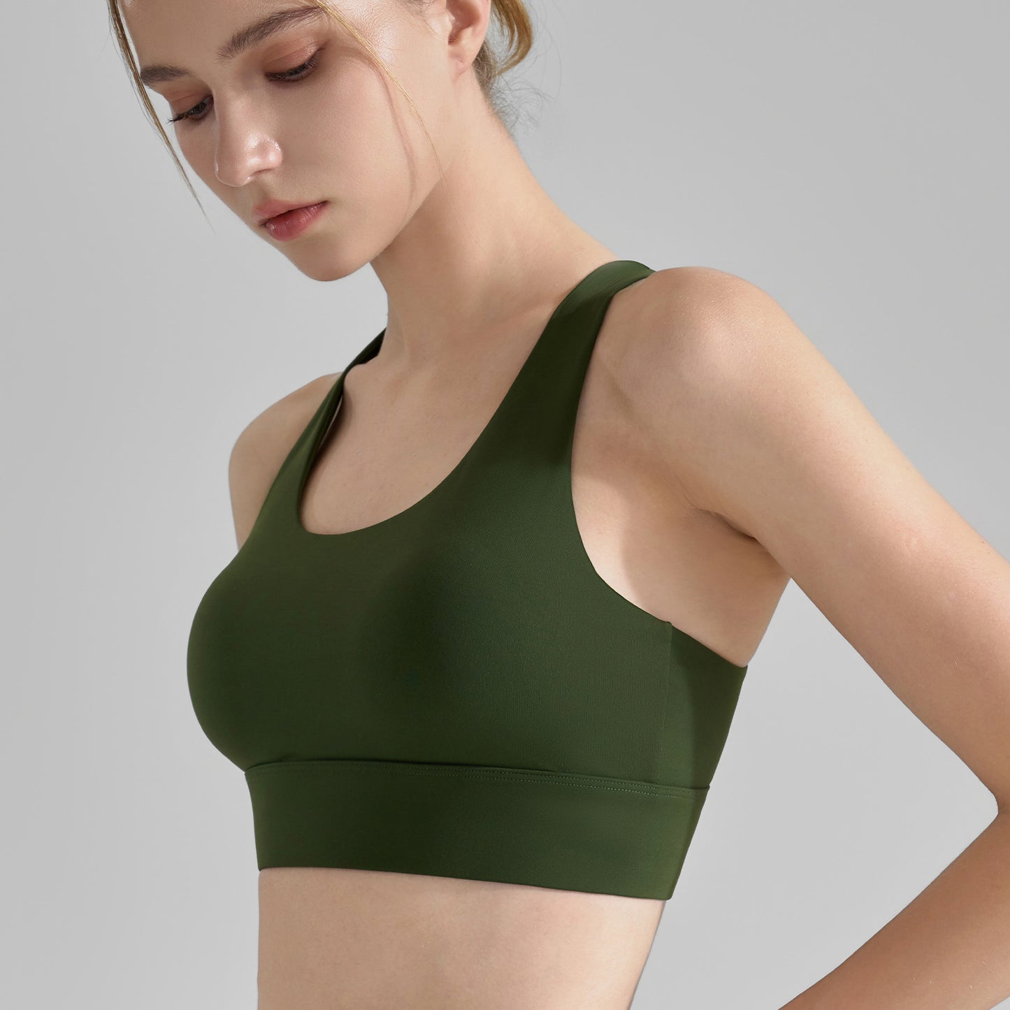 Cross Back Yoga Fixed Cup With Side Support Fitness Vest