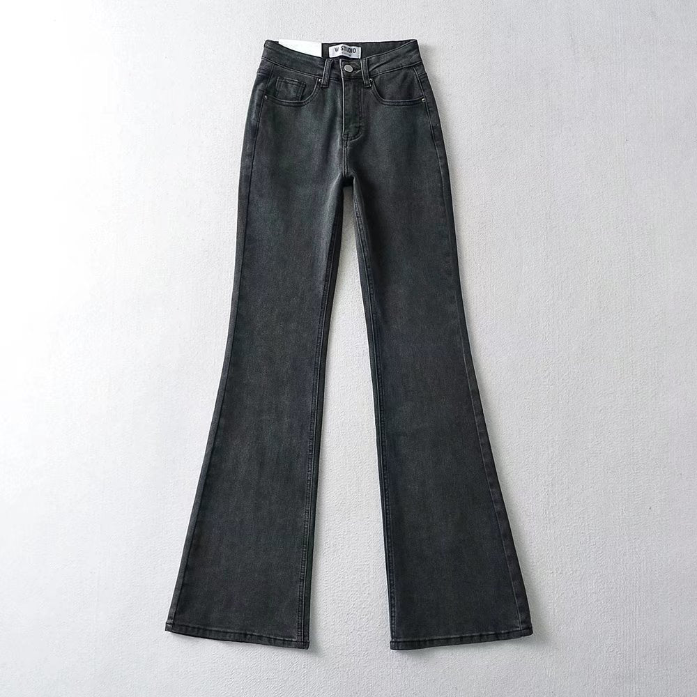 Women's Love Fart Pocket Flare Jeans