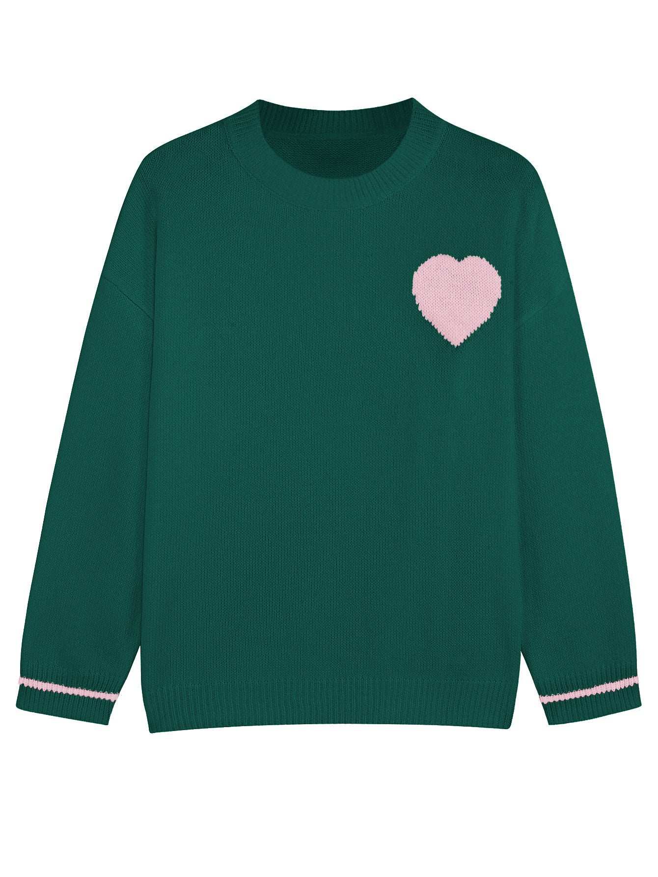 Plus Size Women's Love Round Neck Sweater