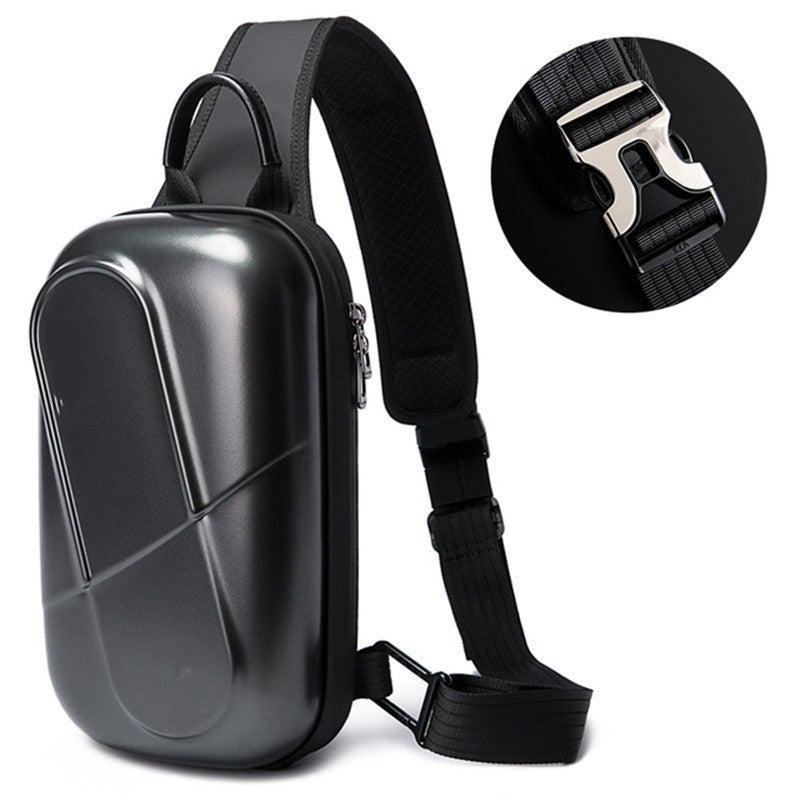 Men's Fashion Casual PC Hard Shell Anti-crush Chest Bag