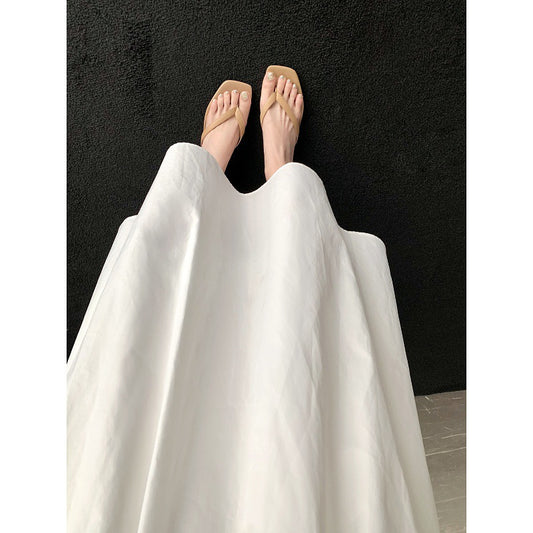 Women's Square Toe Leather Flip-flops