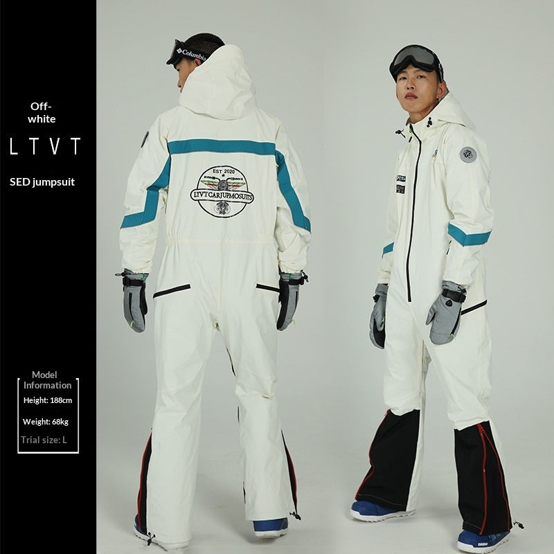 Single-board One-piece Ski Suit For Winterwindproof And Waterproof