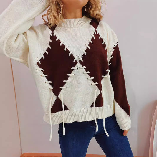 Fashion Personality Knitted Pullover Sweater Women