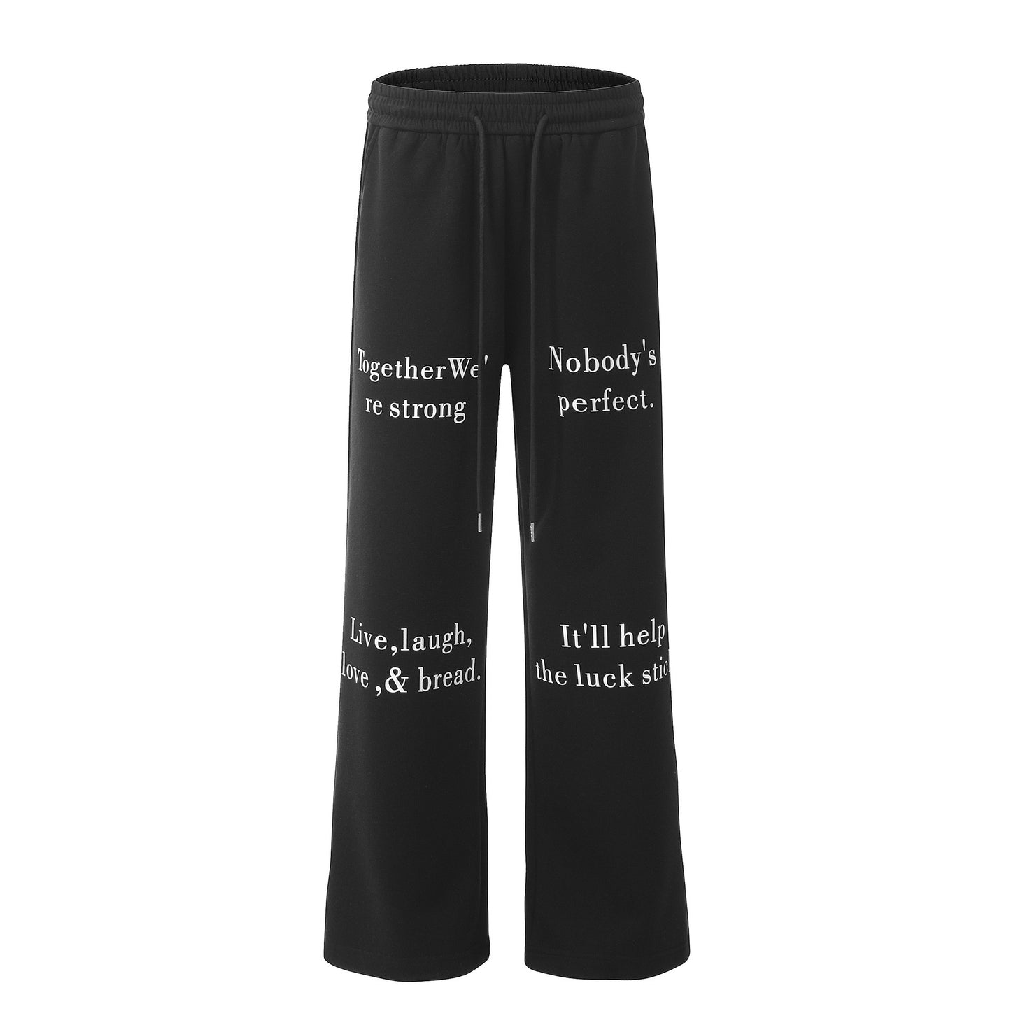 Retro Handmade Letters Printed Ankle-tied Track Sweatpants