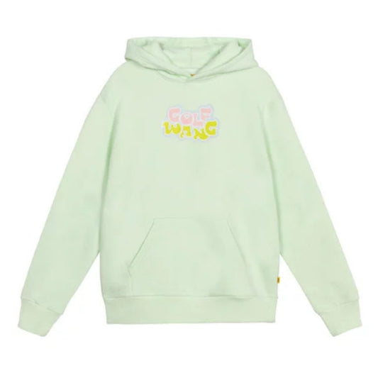 Sweatshirt med kammet bomuld, sænkede skuldre, dobbeltlags hætte og lomme