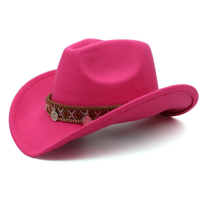 Tibetan Style Chinese Style Pendant Leisure Sun Shade Protection Cowboy Hat