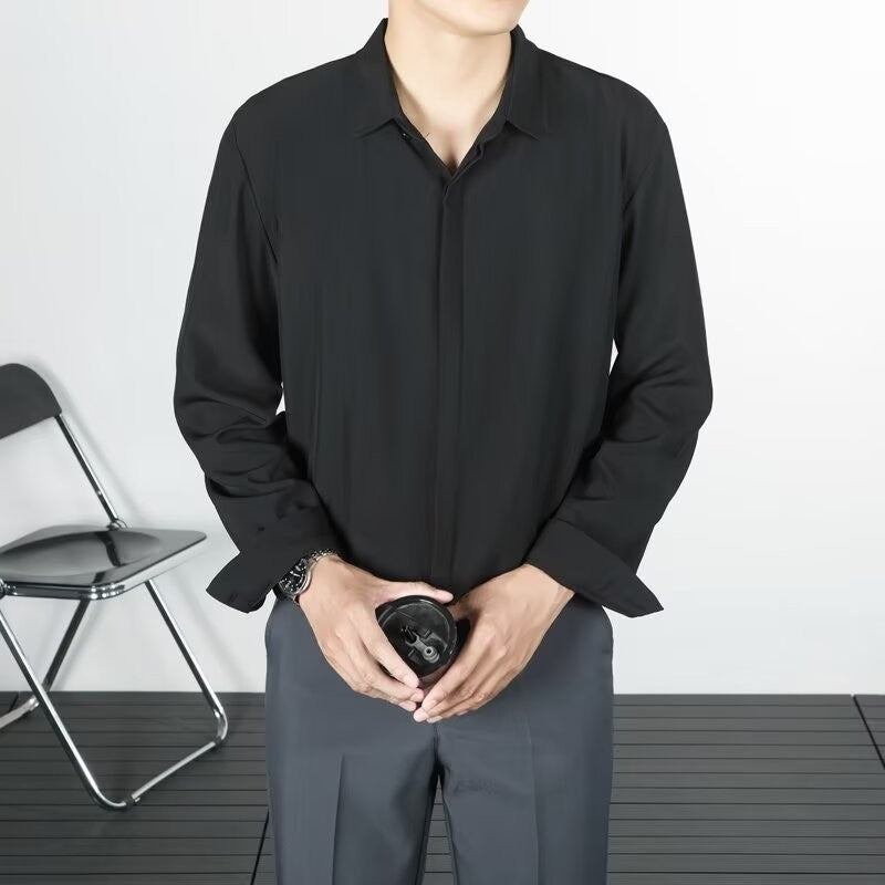 Korean-style Loose High-end Drape Long-sleeved Shirt