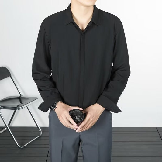 Korean-style Loose High-end Drape Long-sleeved Shirt