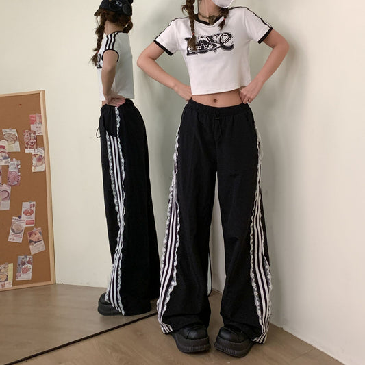 Edge Black Strip Sports Pants