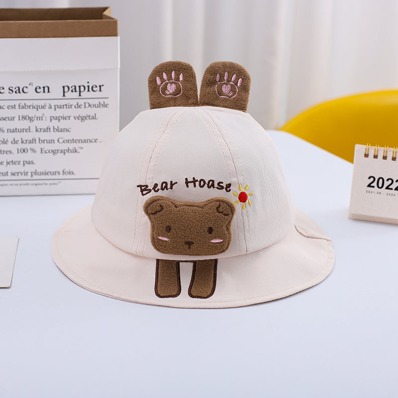 Cute Cartoon Bunny Cotton Wide-brimmed Pot Hat