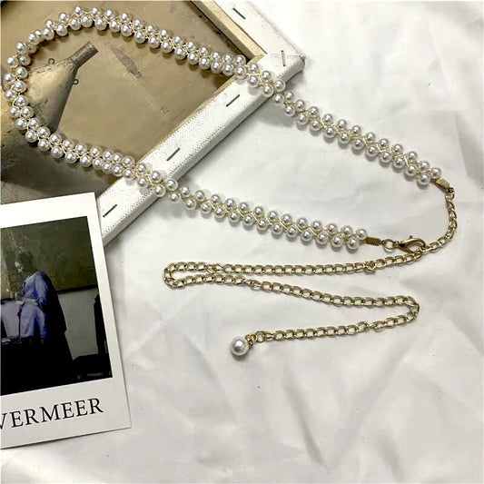 New Ladies Pearl Waist Chain