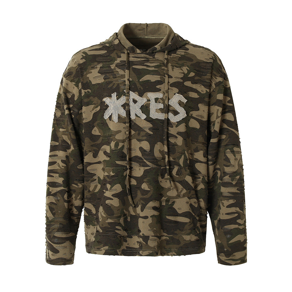 Camouflage Sweater Loose Casual Camouflage Top
