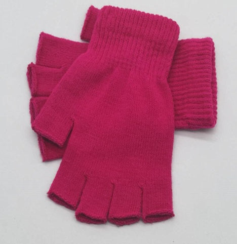 Half Finger Wool Cycling Acrylic Warm Fingerless Gloves