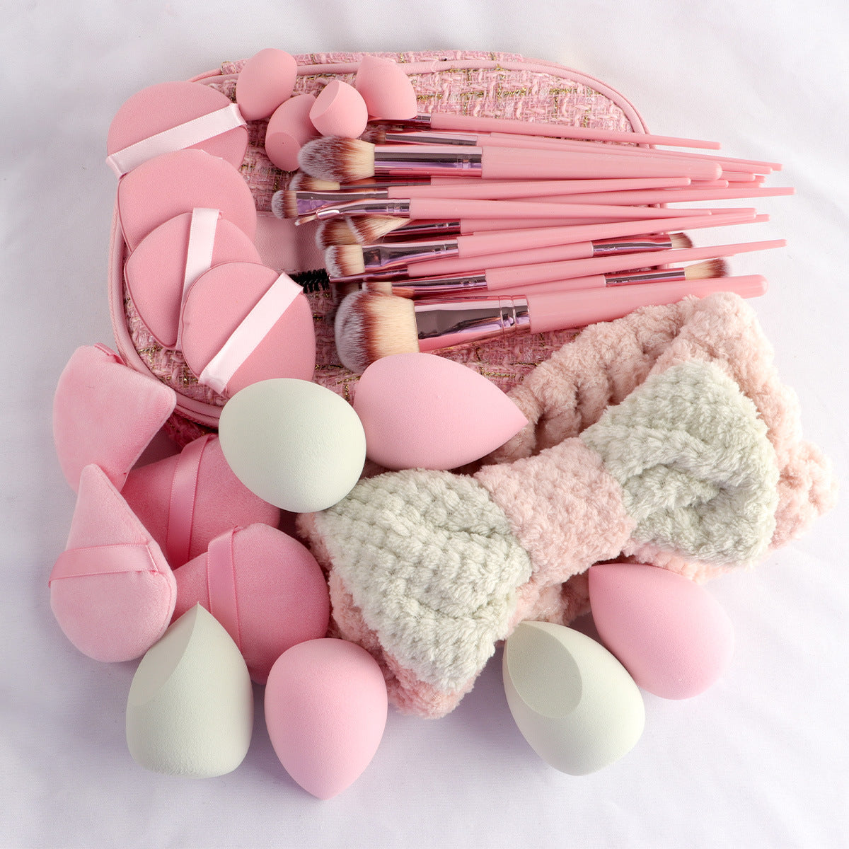 40-piece Beauty Tool Belt Travel Cosmetic Bag