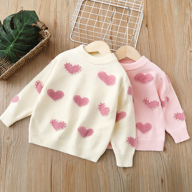 Pigestriktrøje Strik Pullover Cardigan Top