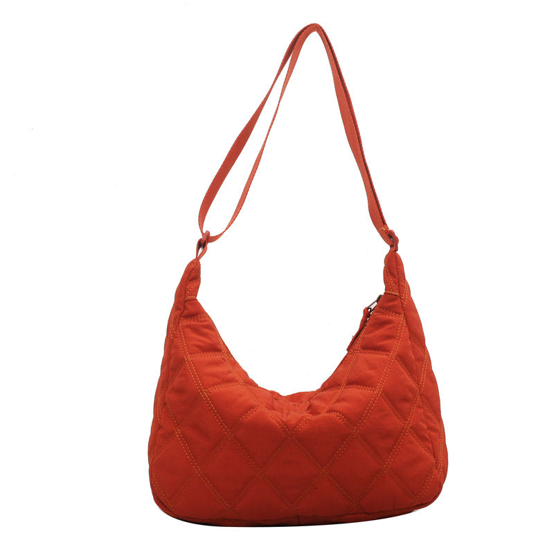 Women's Fashion Versatile Simple Large-capacity Rhombus Crossbody Bag