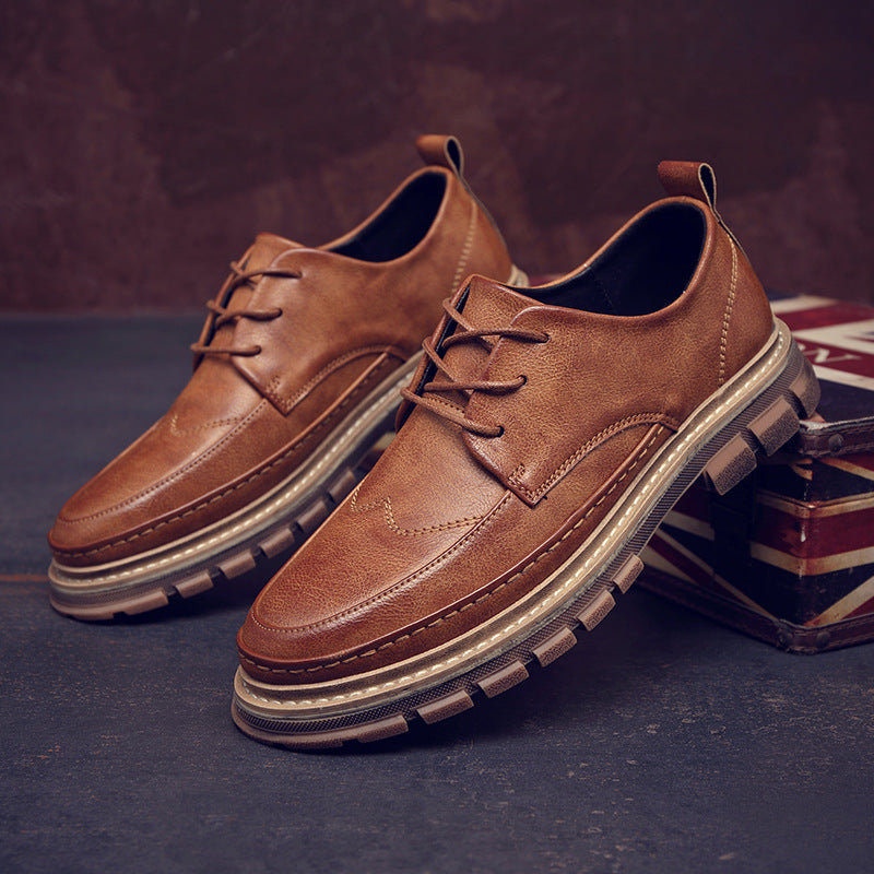 Low Cut Soft Sole Men's Leather Shoes