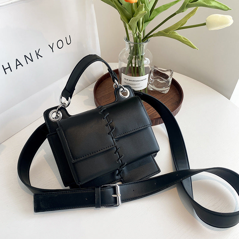 Ins Messenger Bag Fashionable Splicing Portable Small Square