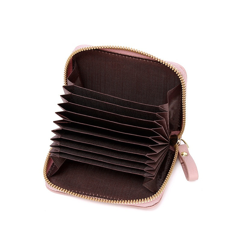 Anti-theft Swiping Expanding Card Holder Men's Ladies Card Holder Card Holder Multifunctional Zipper Small Wallet