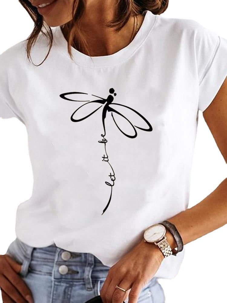 T-shirt AliExpress Amazon Independent Station Kortærmet til kvinder