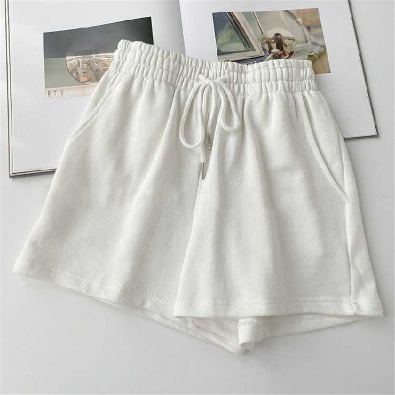 High Waist Loose Thin Versatile Wide Leg A-line Hot Pants