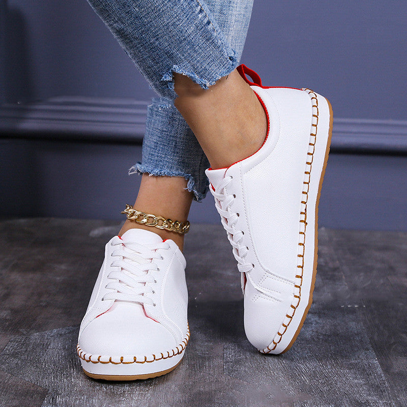 Women's Summer Casual Hollow Lace-up Flat Shoes