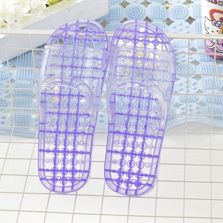 Summer Indoor Non-slip Bath Massage Plastic Slippers