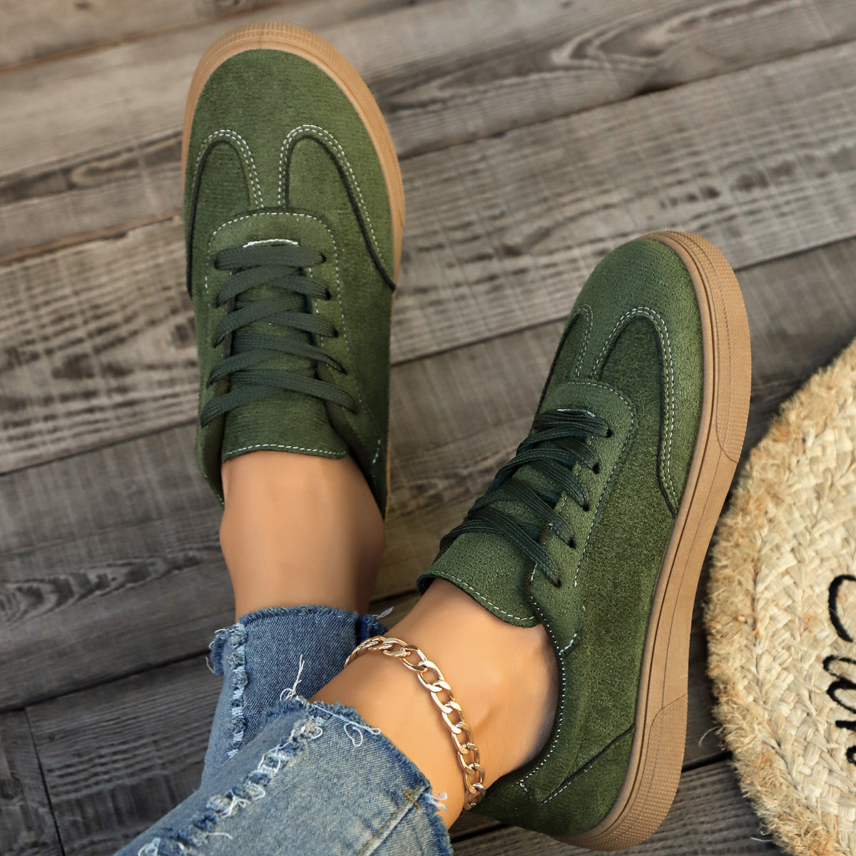 Round Toe Elegant Student Casual Lace Up Shoes