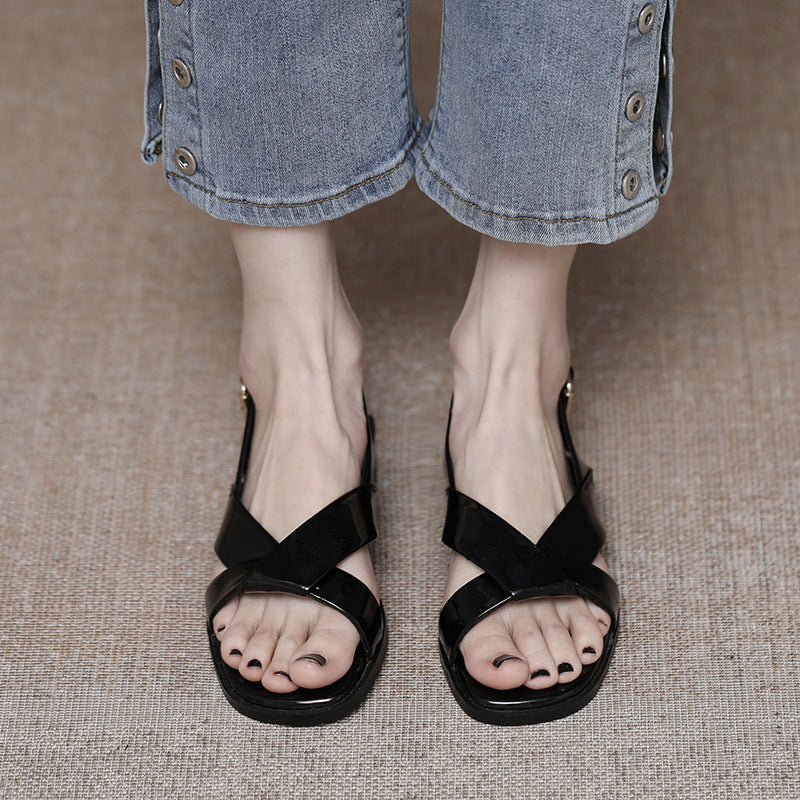 Roman Literature And Art, Low-heeled Flat-bottomed College Students, Simple Temperament