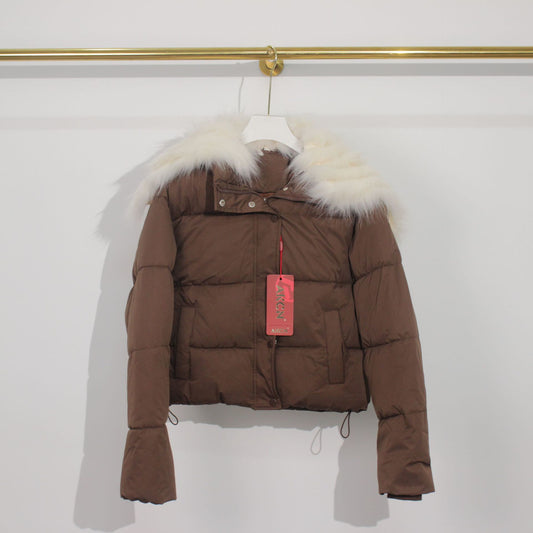 Down Coat Jacket Women's Fur Collar