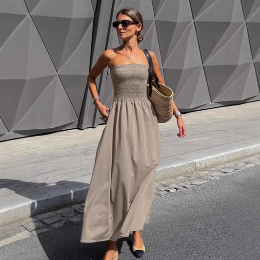 French-style Elegant Strapless Dress For Women