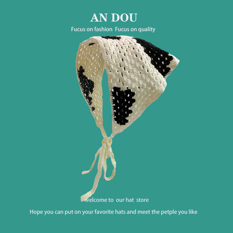 Spring And Autumn Fashion Knitted Crocheted Hollow Triangular Binder Women