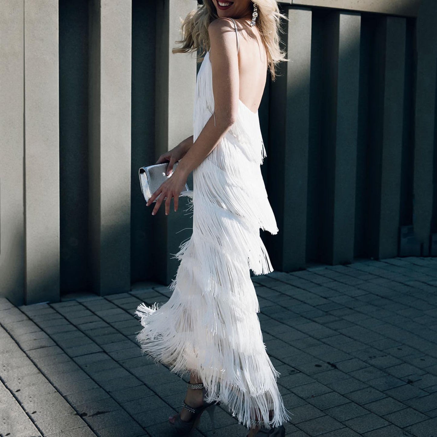 New Multi-layer Tassel Womens Dress
