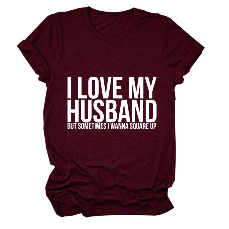 Letters Fashion Round Neck Short Sleeve Ebay Women's T-shirt