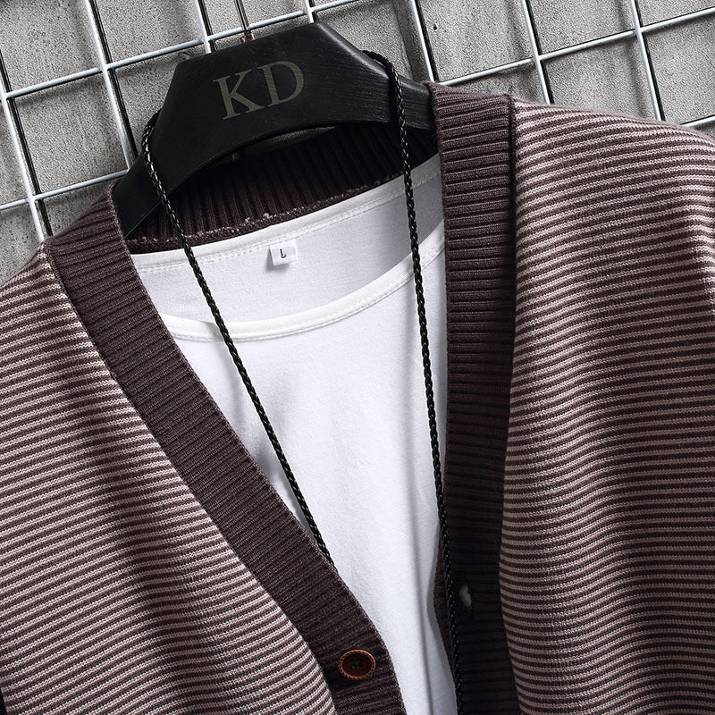 Long Sleeve Fashion City Round Neck Men's Sweater