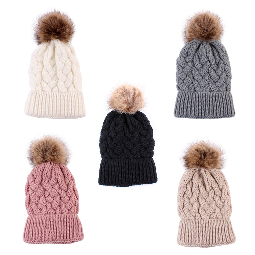 Fashionable Ladies Knit Pullover Warm Woolen Hat