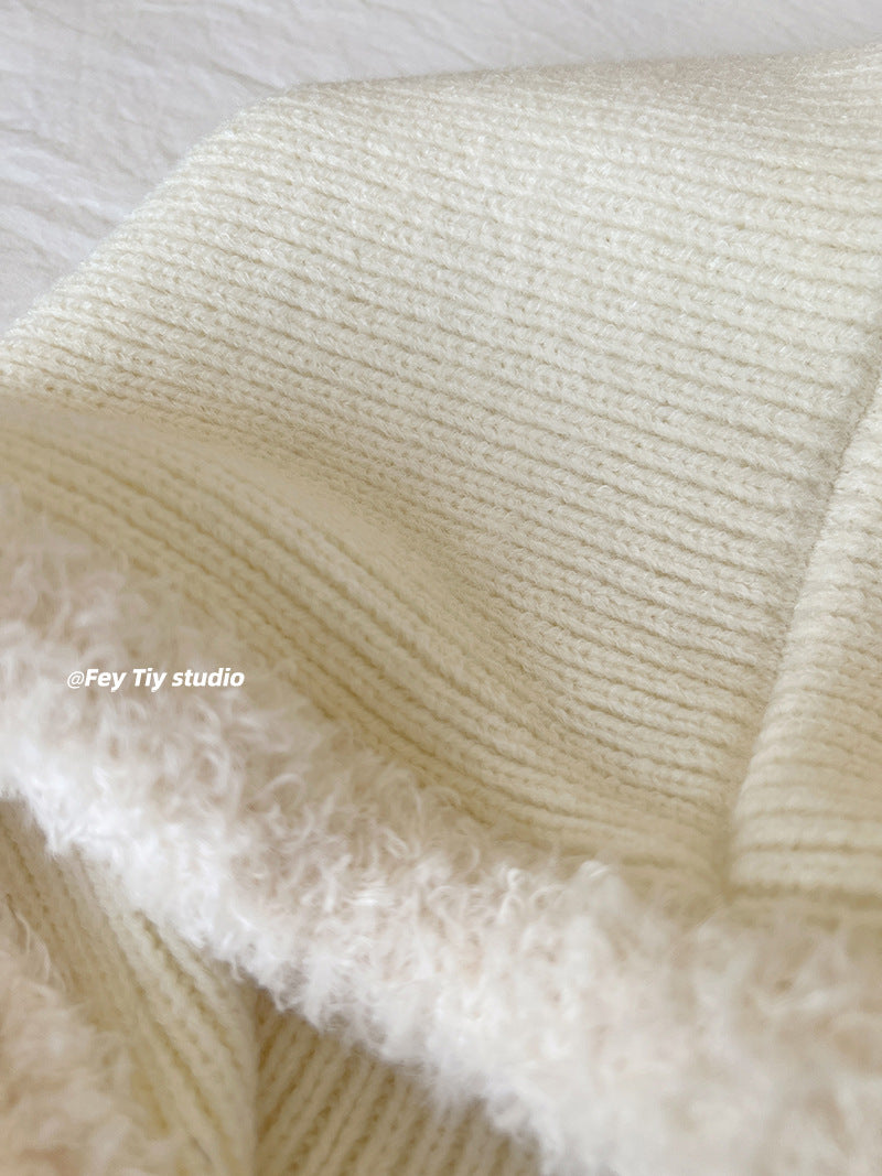 Ice Man Design Fashionable Knitted Drawstring Autumn And Winter Warm Ear Protection Hat