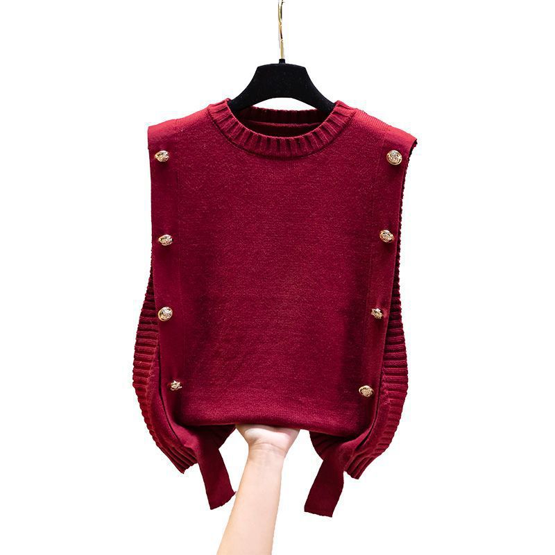 Knitted Loose Top Sweater Vest