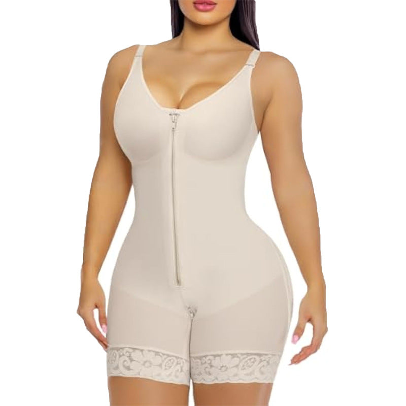 One-piece Corset Women With Chest Stitching Zipper